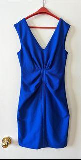 Express Blue Dress Cinched Waist Size 4