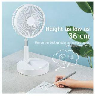 Foldable Retractable Electric Fan (White)