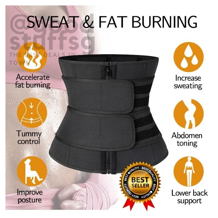 FREE 🚚] Women Neoprene Waist Trainer Corset Trimmer Belt / Postnatal  Slimming Body Lumbar Shaper Belt / Compression