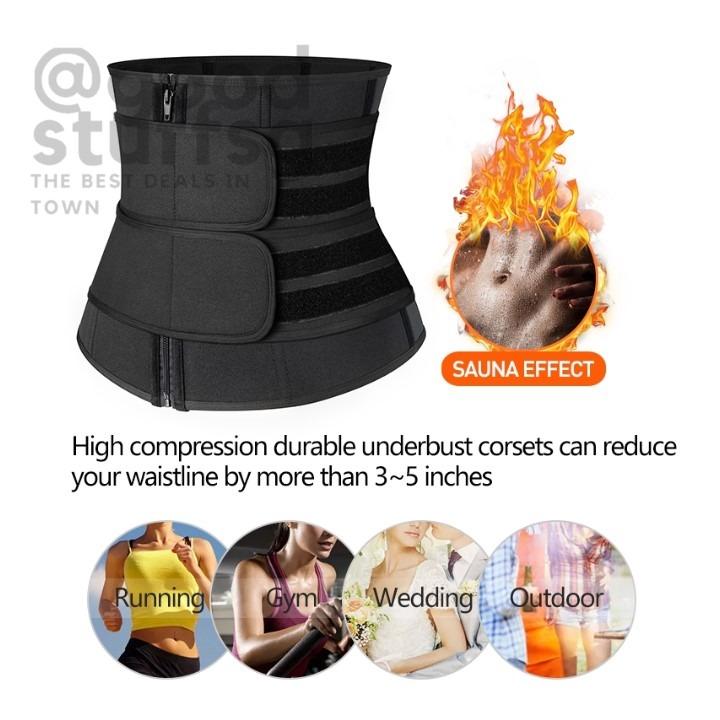Neoprene sauna waist trainer corset sweat belt for women weight loss compression trimmer workout fitness on sale