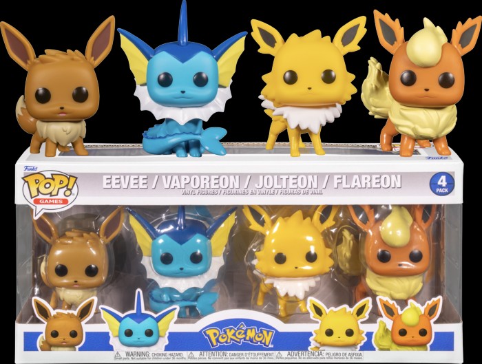 Funko Pop! Pokemon - Ultimate 4-Pack Eevee, Vaporeon, Jolteon, Flareon 