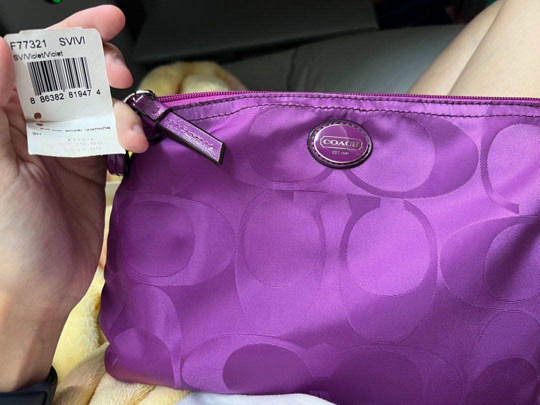 GETAWAY SIGNATURE NYLON PACKABLE WEEKENDER COACH F77321 Luxury