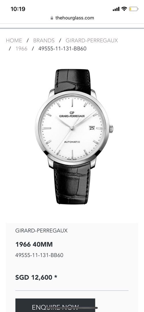 Girard Perregaux 1966 40mm stainless steel w o year of foundation