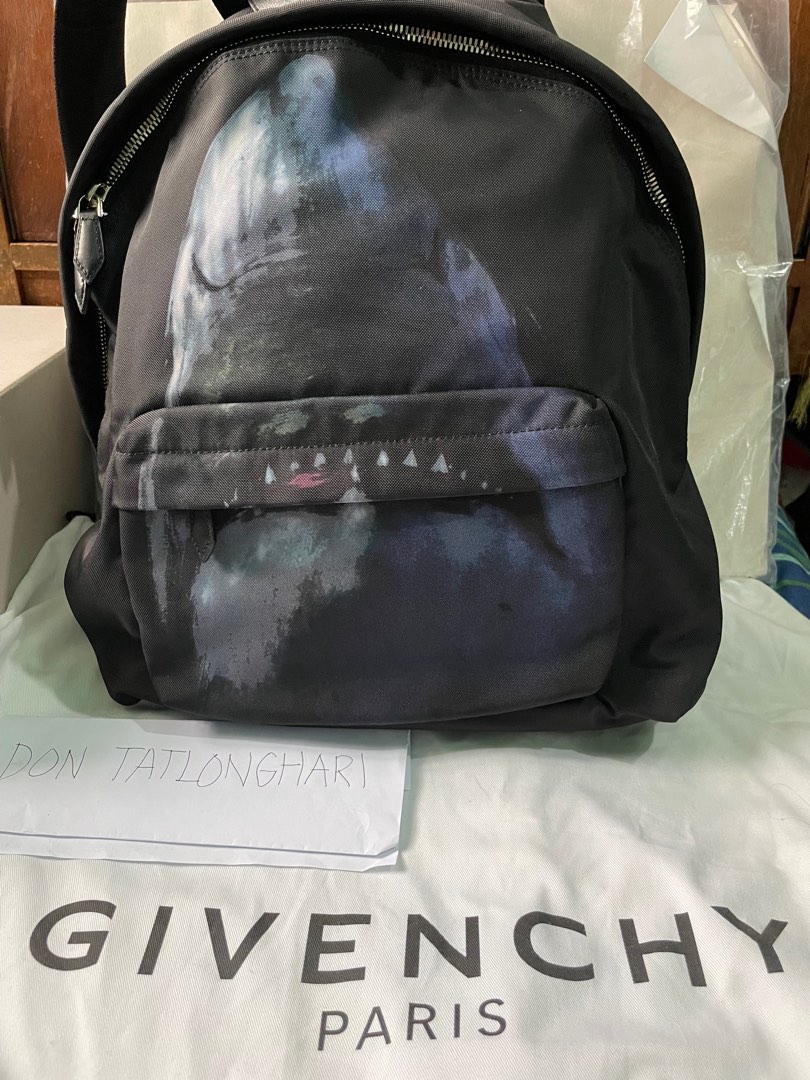 Givenchy flat pocket shark backpack, Luxury, Bags & Wallets on Carousell