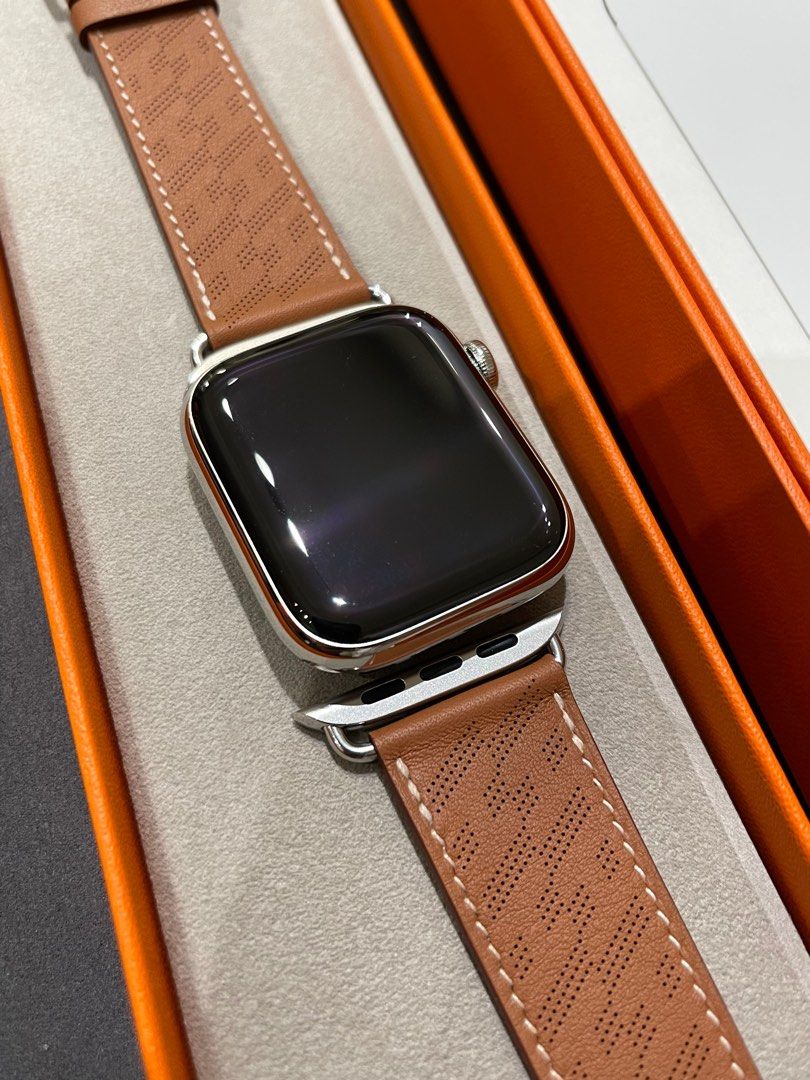 極美品】Apple Watch HERMES S8 45mm シルバー 665 - 時計