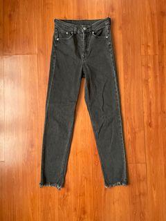 H&M Faded Black High Waist Jeans - 32