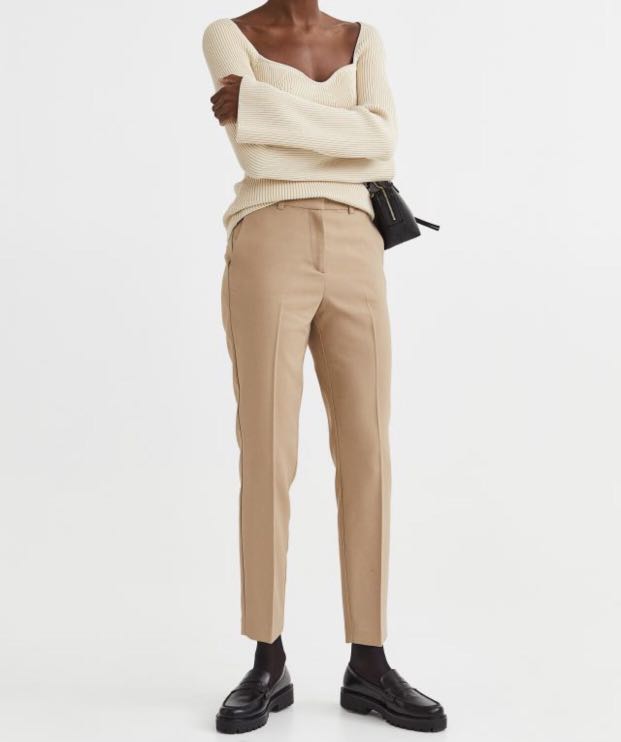 H M Regular Waist Ankle Length Slack Women s Fashion Bottoms