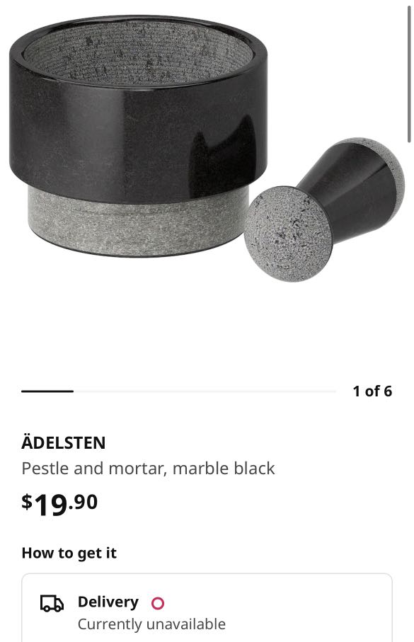 IKEA ADELSTEN Pestle and Mortar, TV & Home Appliances, Kitchen