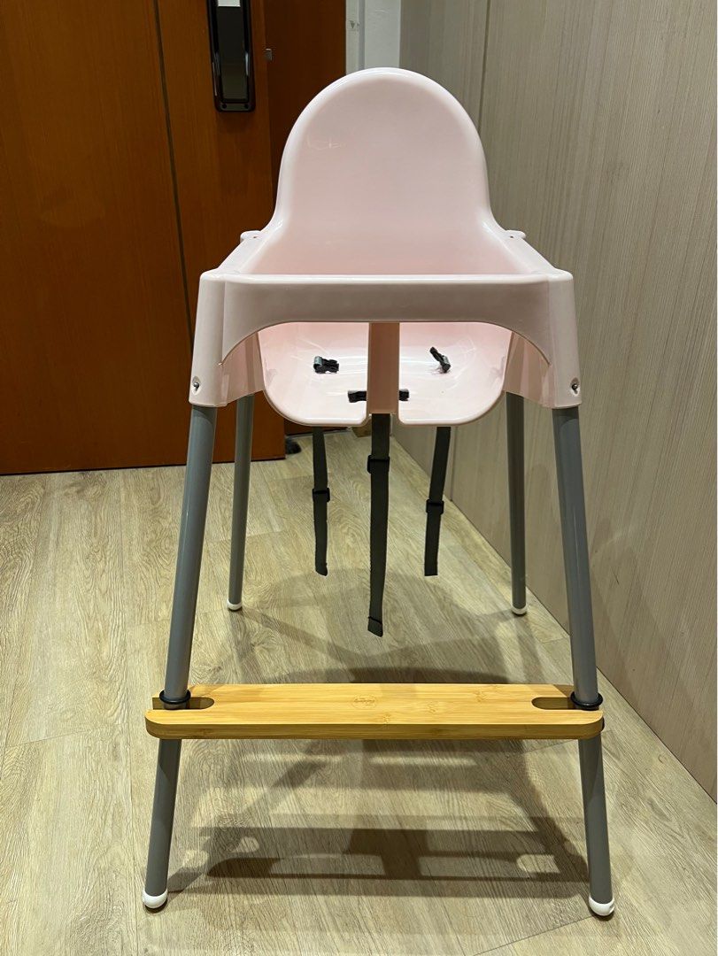 Ikea Baby High Chair with Happy Bubs Adjustable Footrest, Babies & Kids