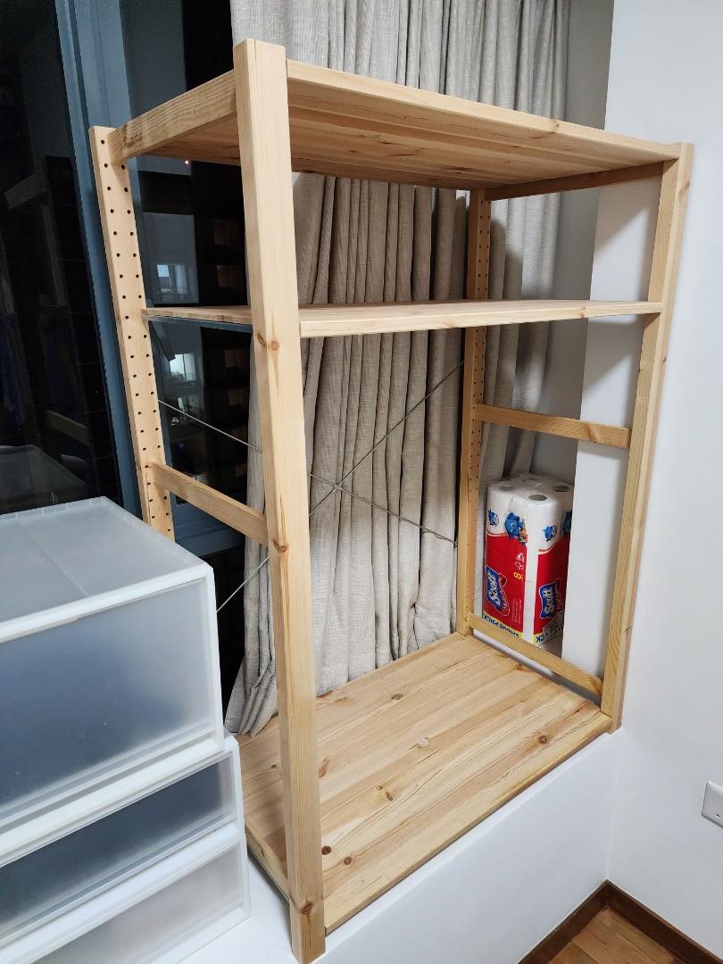 Ikea Ivar Shelf & Side Unit & Oberservator Cross Brace, Furniture