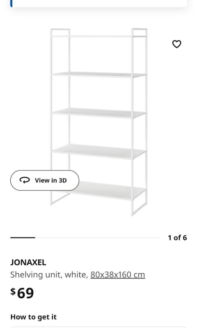 IKEA metal shelf, Furniture & Home Living, Furniture, Shelves,