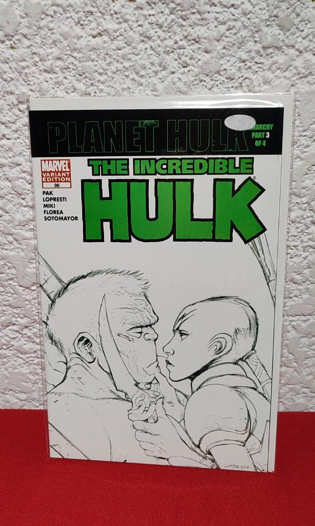 Incredible Hulk Variant Sketch Cover #98 Planet Hulk (1999) Marvel ...