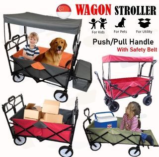 *INSTOCKS* Kids Pets Wagon Stroller Pulley Trolley Utility Kids Pets Toddler Camping Beach Cart