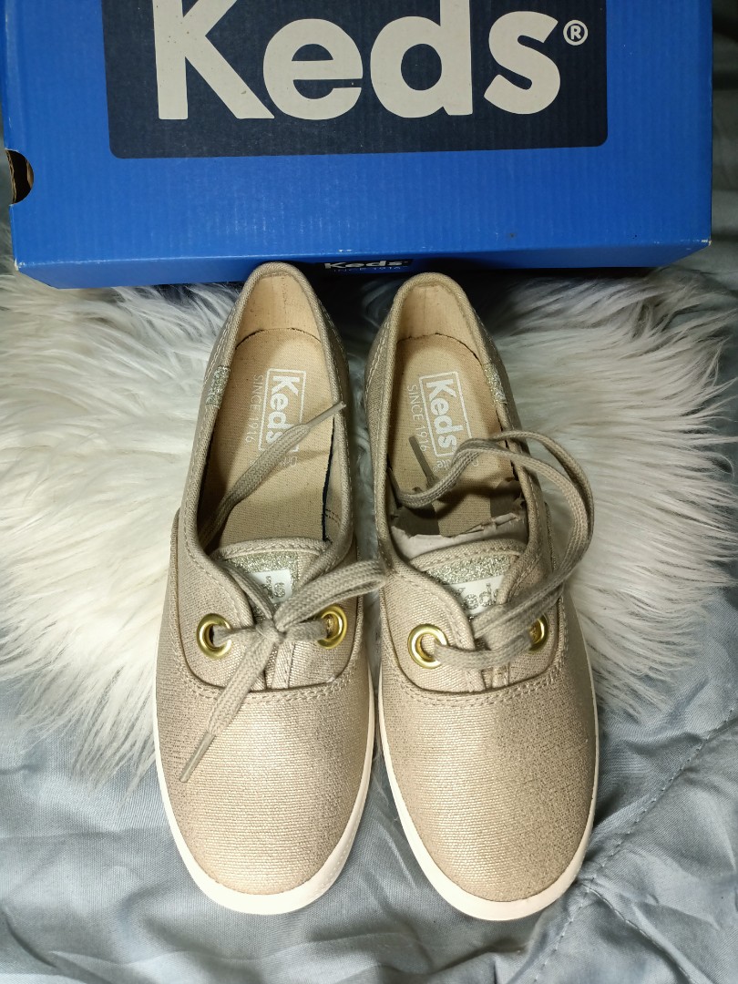 Keds Breeze Metallic Gold Original, Women's Fashion, Footwear, Sneakers