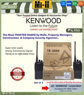 Kenwood Walkie Talkie Handheld Radio TK-3000