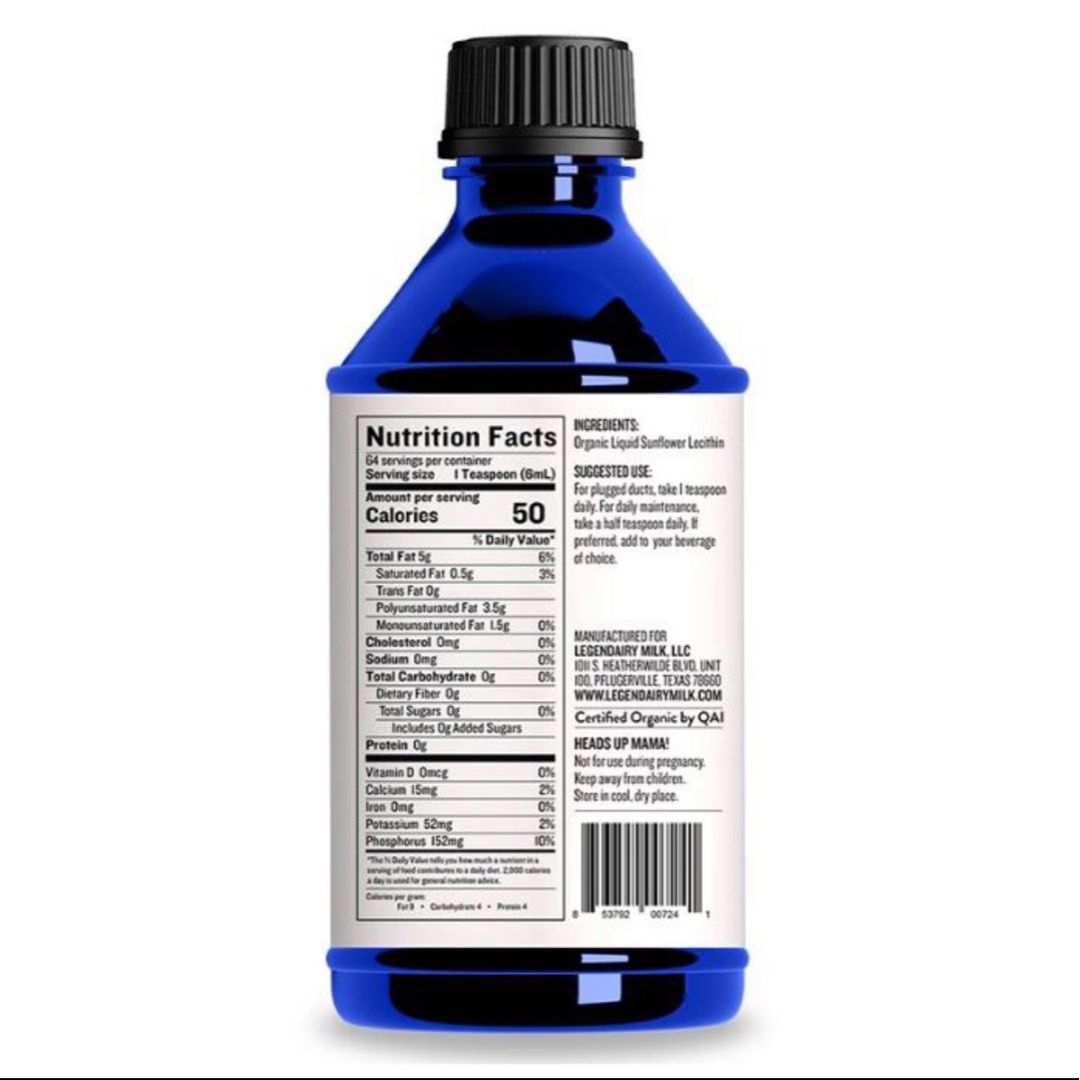 Legendairy Milk Liquid Sunflower Lecithin (Halal), Babies & Kids