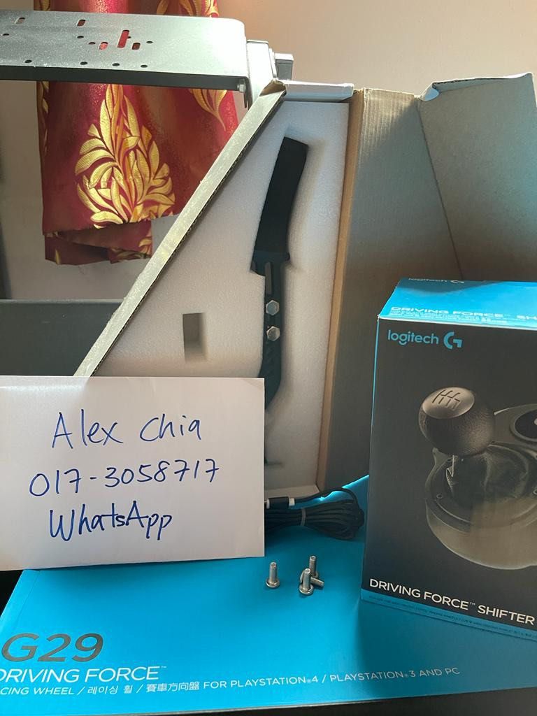 USED Logitech G29 + Shifter + Handbrake + Stand rack, Video Gaming