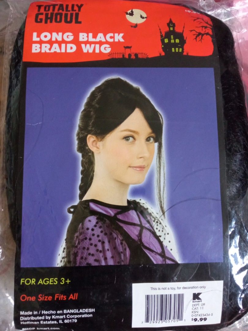 Brand new Long Hair Costume Long Black Braid Wig