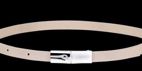 Longchamp Roseau 細皮帶 真皮柔粉色 小羔羊皮
