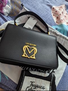 Love Moshino Scarf Crossbody bag Synthetic black