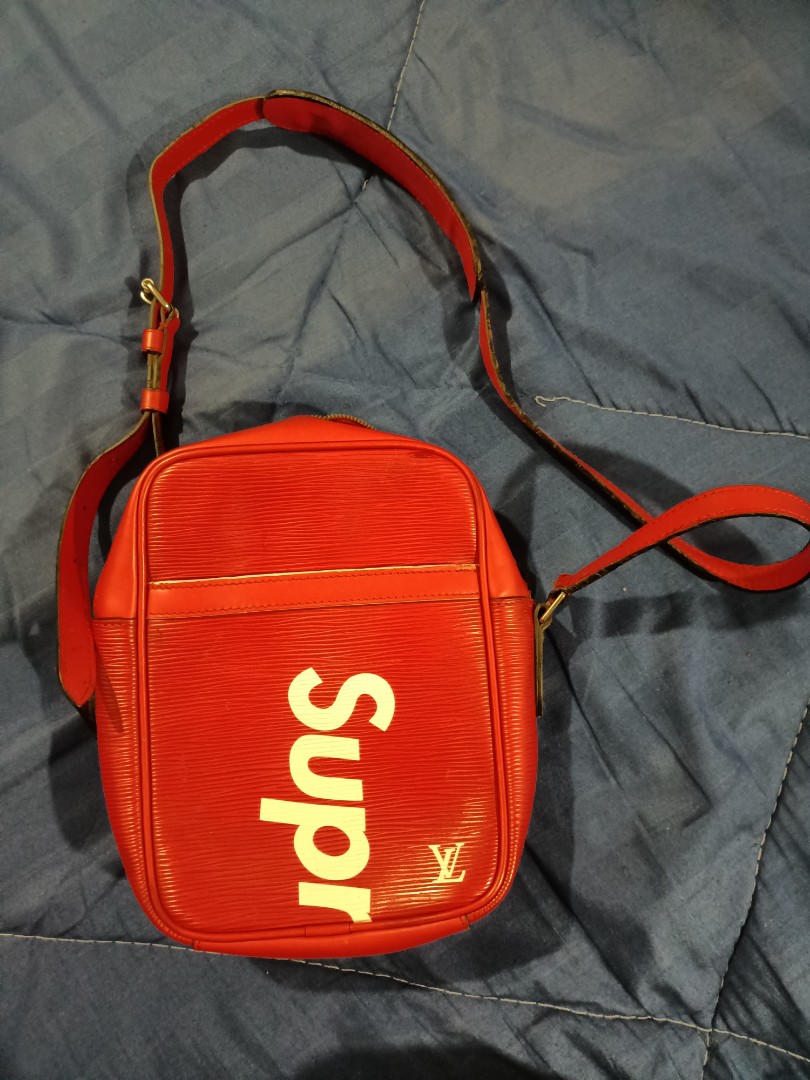 Louis Vuitton x Supreme Brand New LV x Supreme Red EPI Leather Danube PM Bag 128LV54