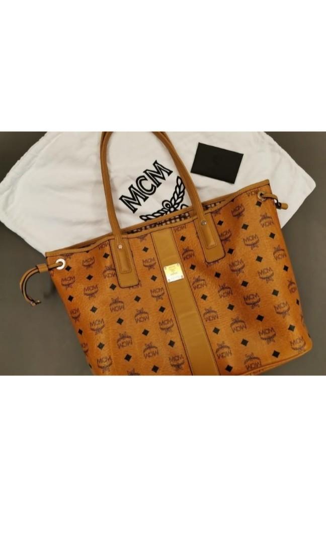 MCM Tote Bag - Liz monogram-print reversible canvas-leather shopper bag