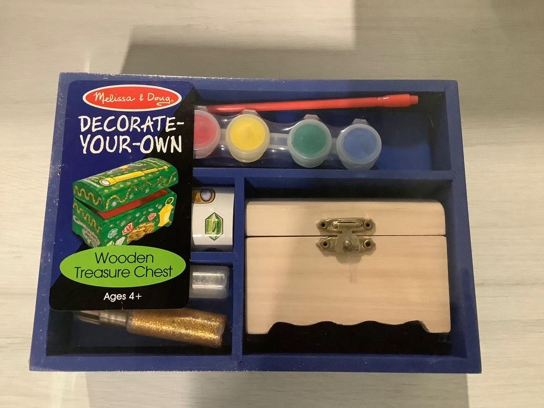 Melissa Doug Decorate Your Own Wooden Treasure Chest Hobbies