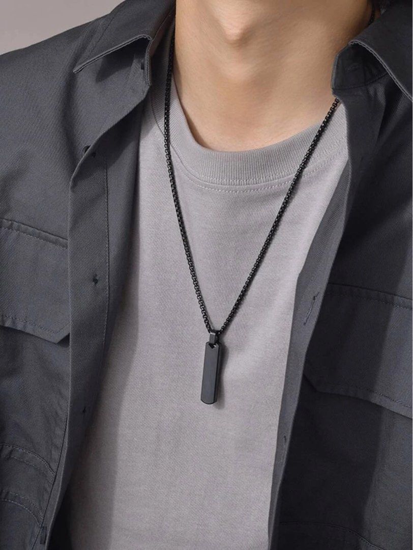 Mens black cheap necklace pendants