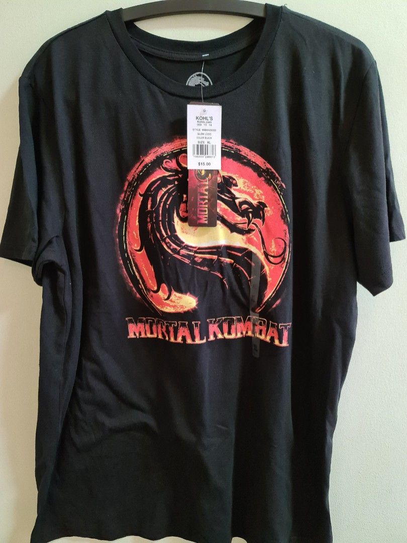 T-Shirt Mortal Kombat X Original - Taille L Noire Neuf Avec Étiquettes