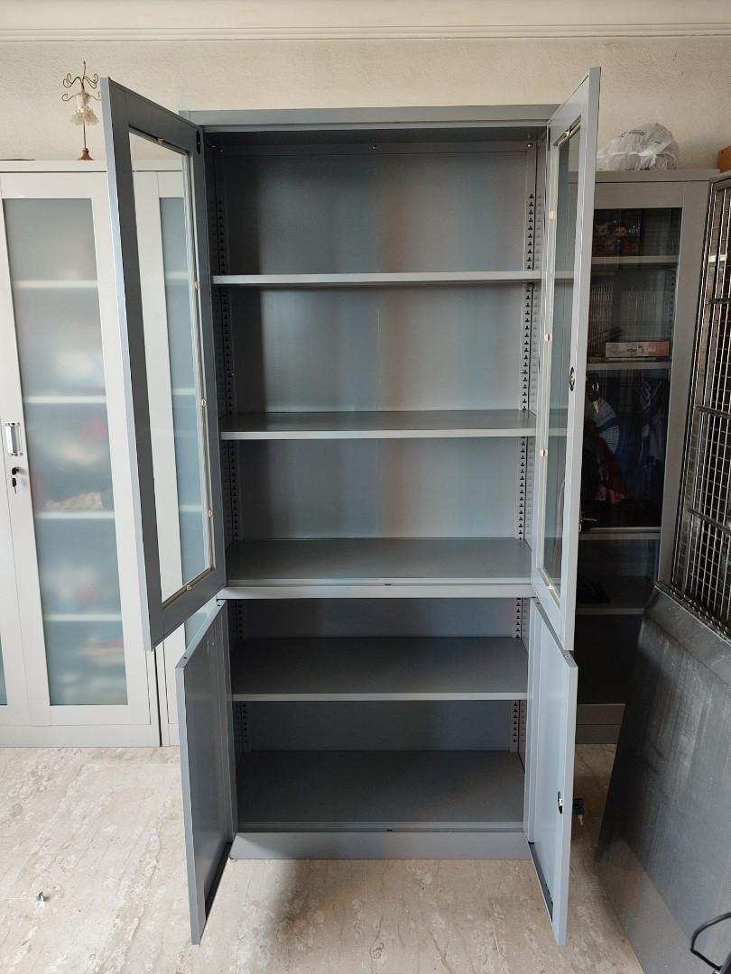 Metal with glass, Furniture & Home Living, Furniture, Shelves