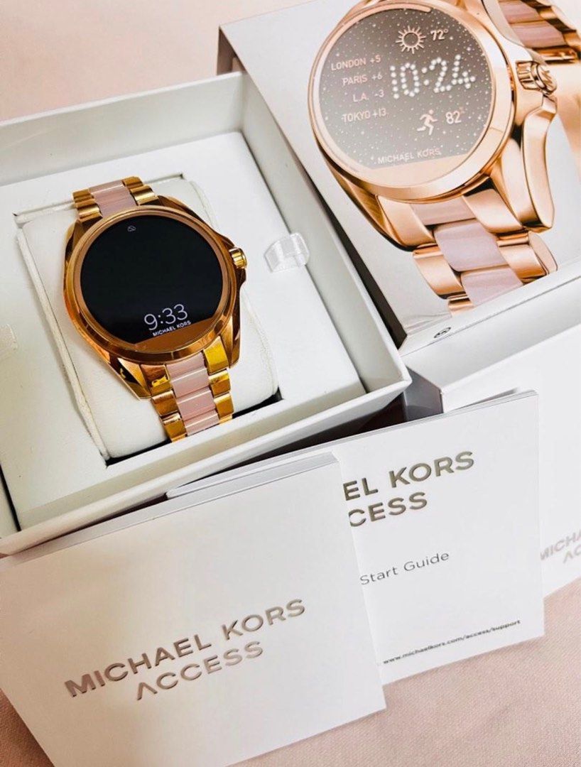 Michael Kors Access Gen 4 Sofie Rose Goldtone and Embossed Silicone  Smartwatch MKT5068  Fadovn
