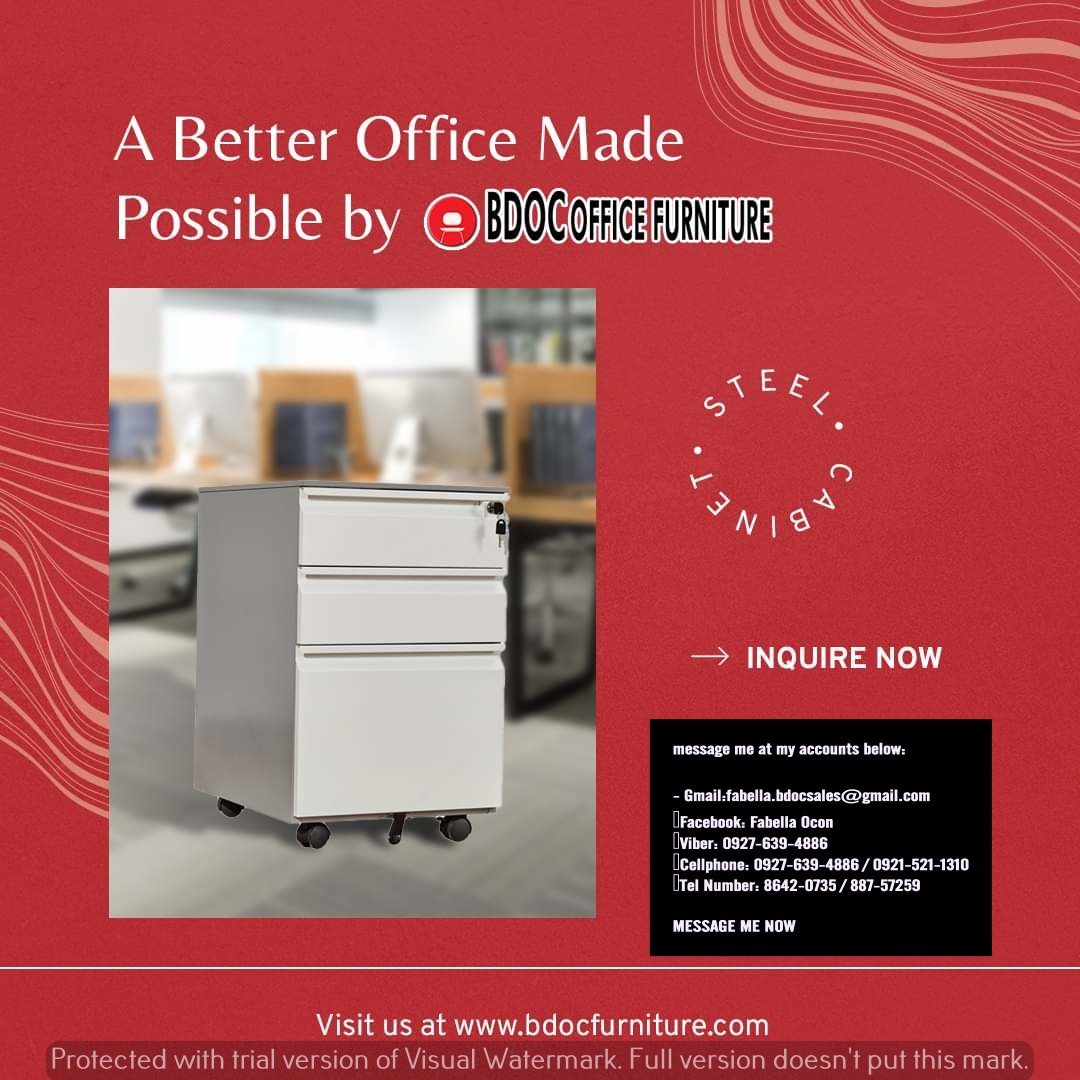 MOBILE PEDESTAL // FILING DRAWER CABINET // PERSONAL DRAWER // OFFICE ...