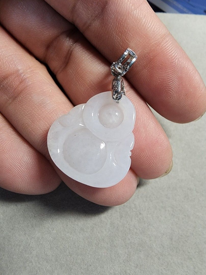 Sale Natural A Grade Myanmar White Translucent Buddha Jadeite