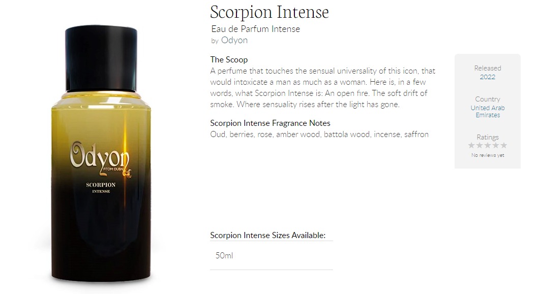odyon scorpion intense