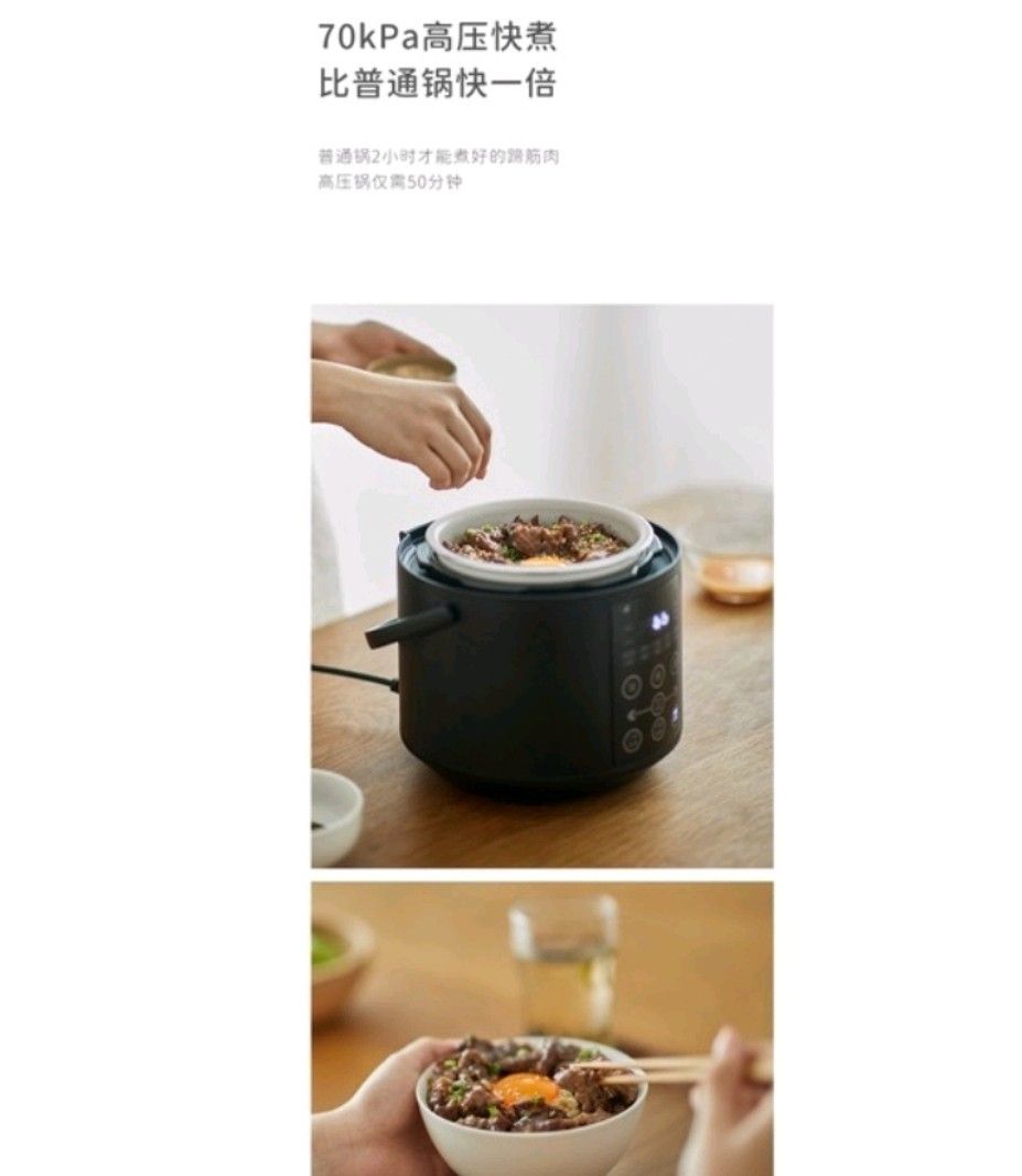 Olayks Electric Smart Pressure Cooker Multifunction Rice Cooker (2L