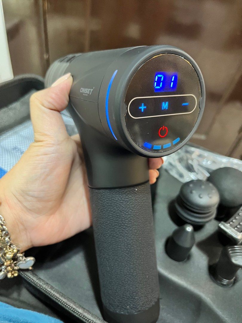 Onset Fitness Massage Gun, Health & Nutrition, Massage Devices on Carousell