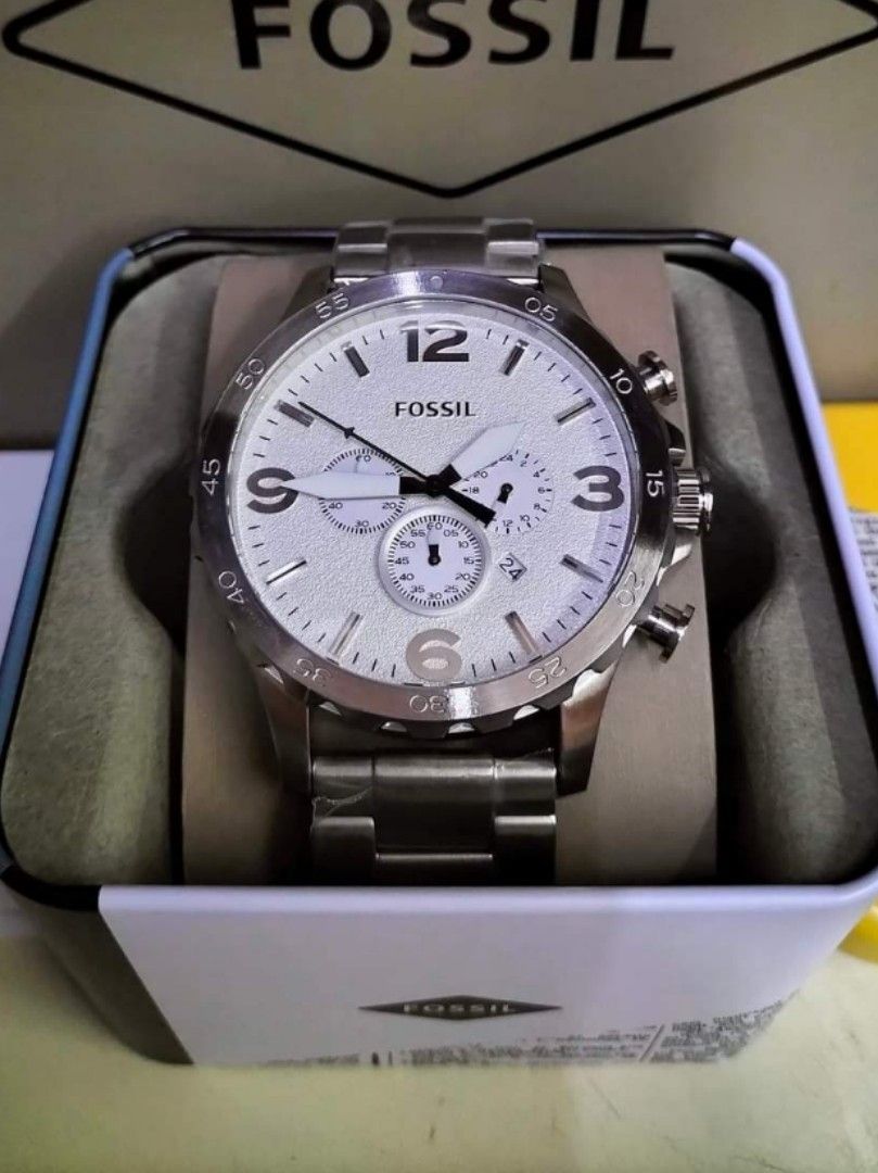 Original Fossil Nate Big Face Stainless Steel Watch