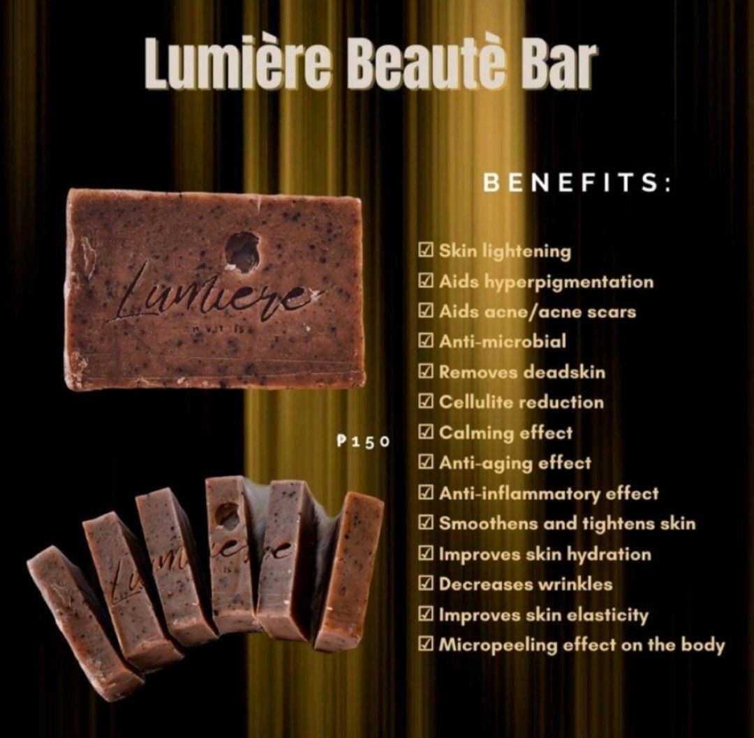 Original Lumiere Skin Vitals Beaute Bar Whitening Soap, Beauty ...