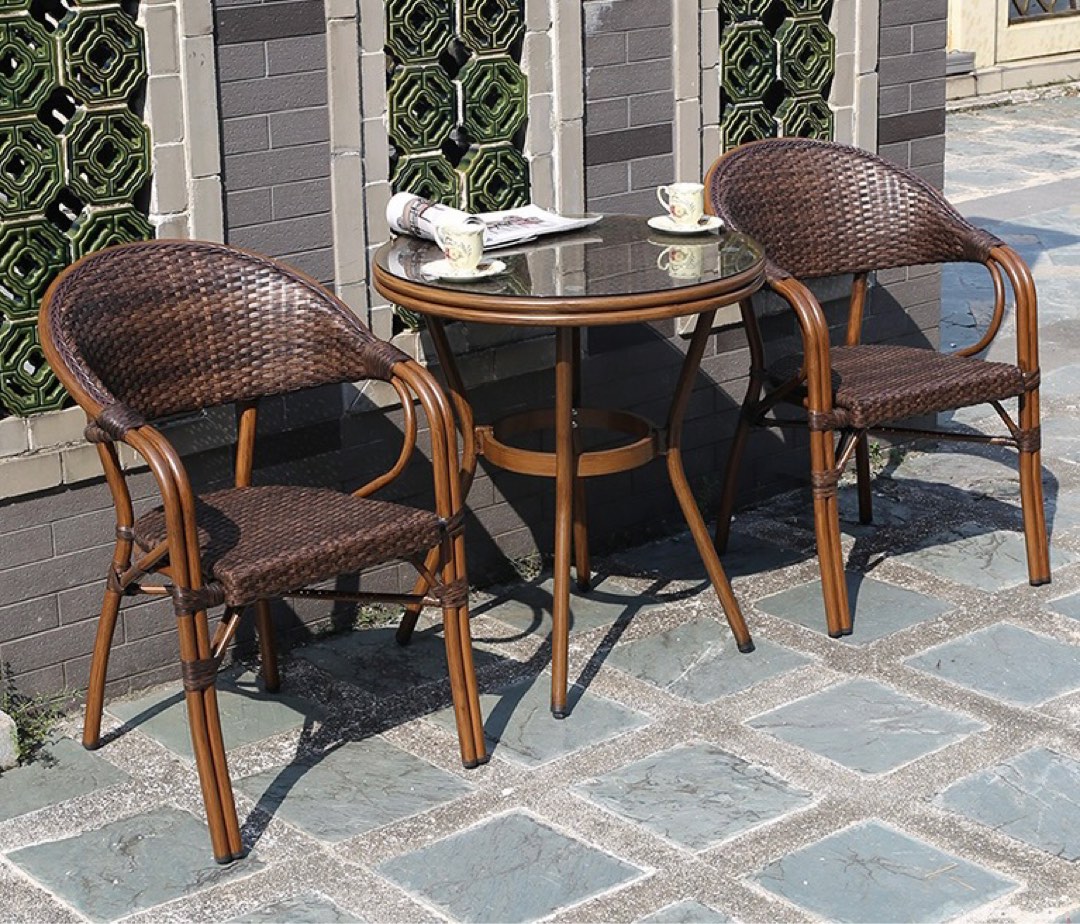 Outdoor balcony table chair set, Furniture & Home Living, Outdoor