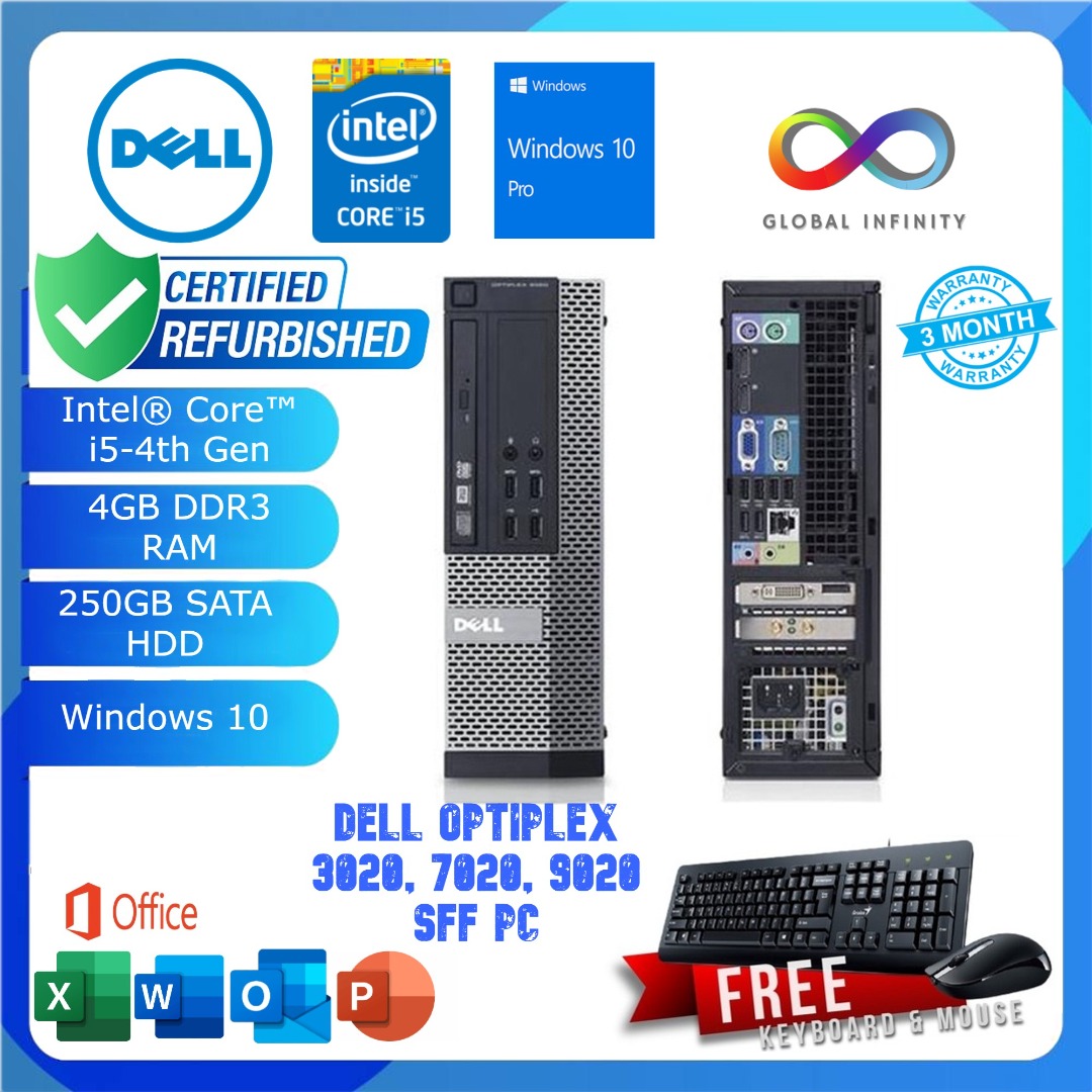 PC Dell Optiplex 3020 - 7020 - 9020 | i5-4th Gen | 4GB Ram