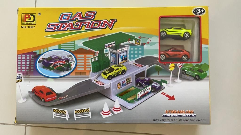 PENGDA Gas Station with Accessories, Hobbies & Toys, Toys & Games on
