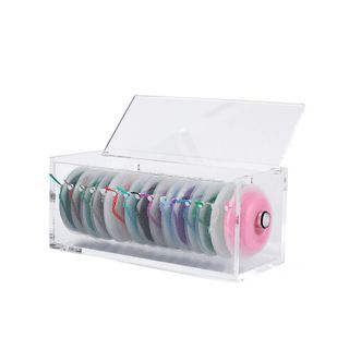 Power-Chain Holder Transparent 15-hole Acrylic Place Rubber Chain Storage Dust Box Pull-out Cable Box