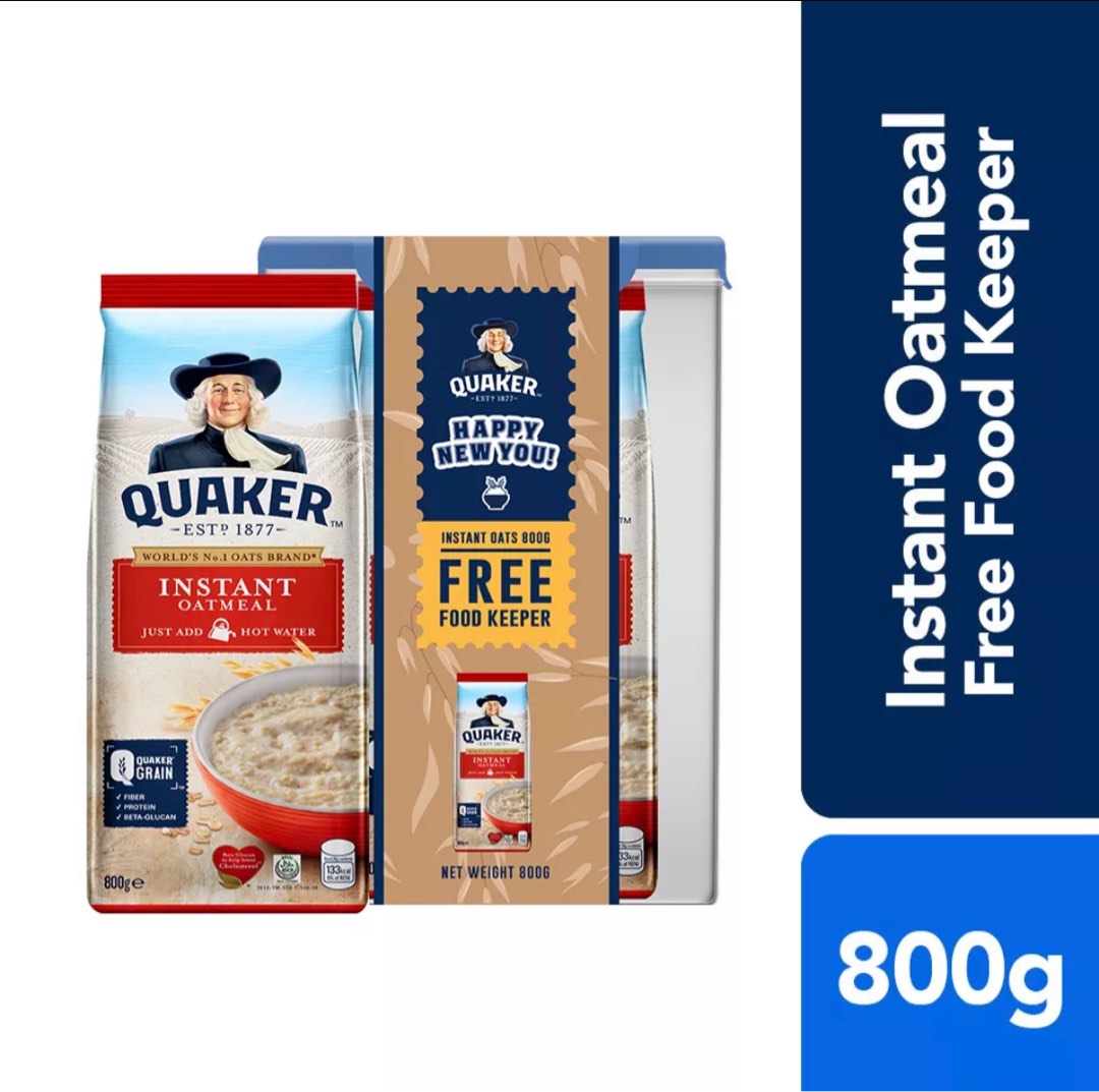 quaker oats 800g free food keeper, Health & Nutrition, Health