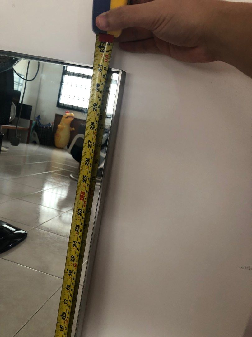Rectangular mirror (Category: Mirrors) located in Singapore. Submitted by kseebuysellstuff (Listing ID 1194427302, Image 3). Description: 79cm (length) x 31cm (width) Silver frame Have 2 pieces (buy both $25) Cash and carry .