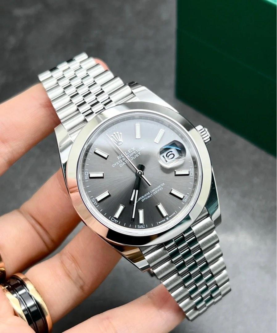 Rolex Datejust 41MM Rhodium Index Dial 126300 Jubilee Bracelet
