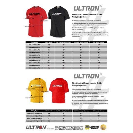 Ultron 2025 shirt size