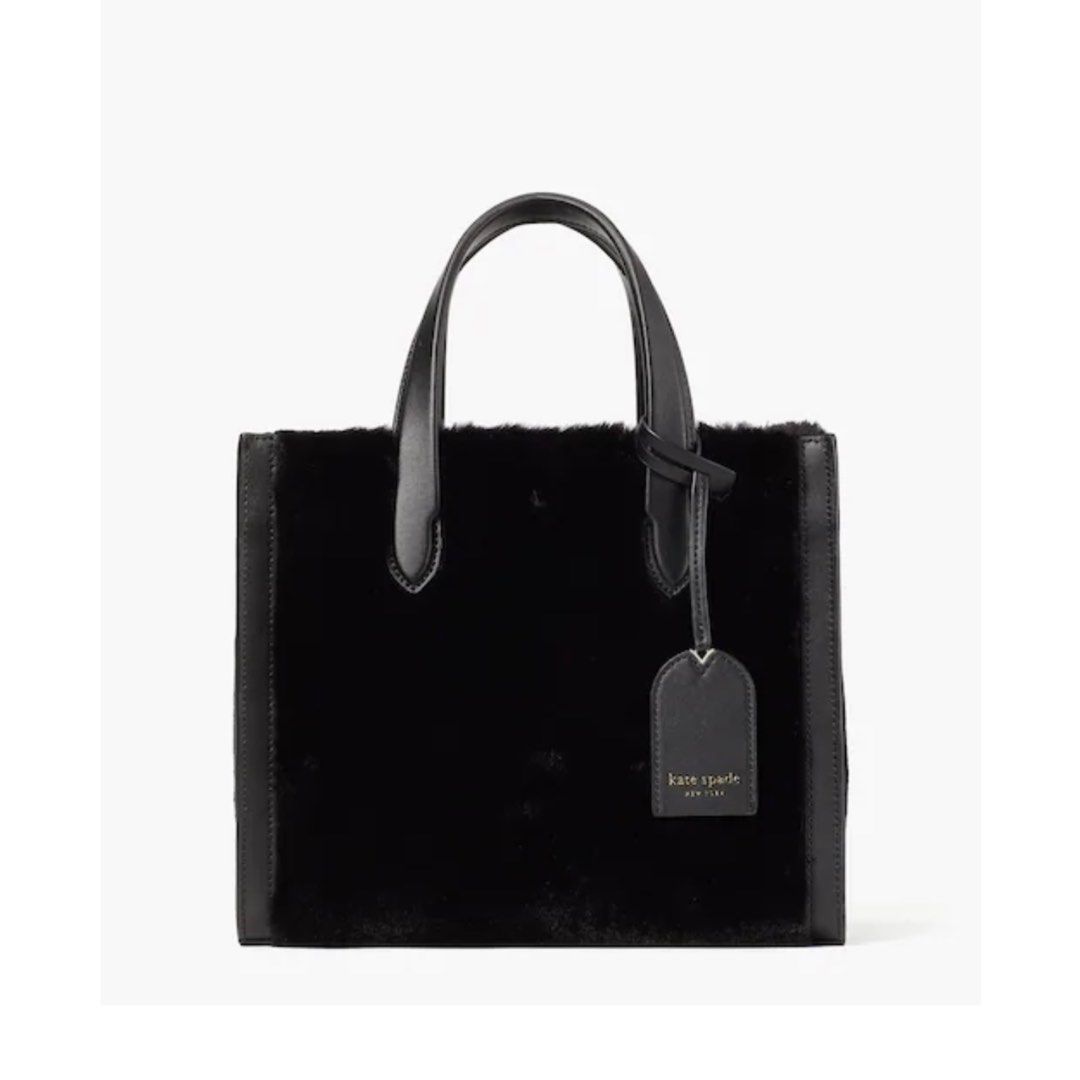 SALES ENDS 4 SEPT Kate Spade Manhattan Faux Fur Small Tote Handbag Satchel Slingbag Crossbody Black Women s Fashion Bags Wallets Tote Bags on Carousell