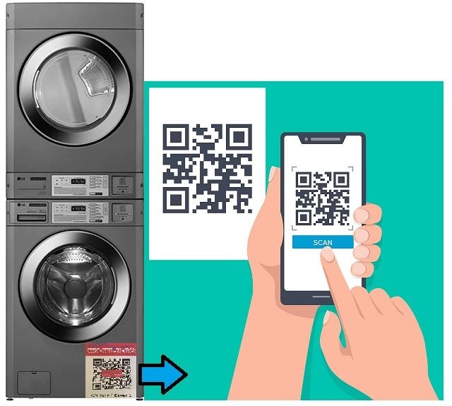 Scan QR Code Cashless Payment DIY Kit for Laundromat Washer or Dryer LG IPSO Speed Queen