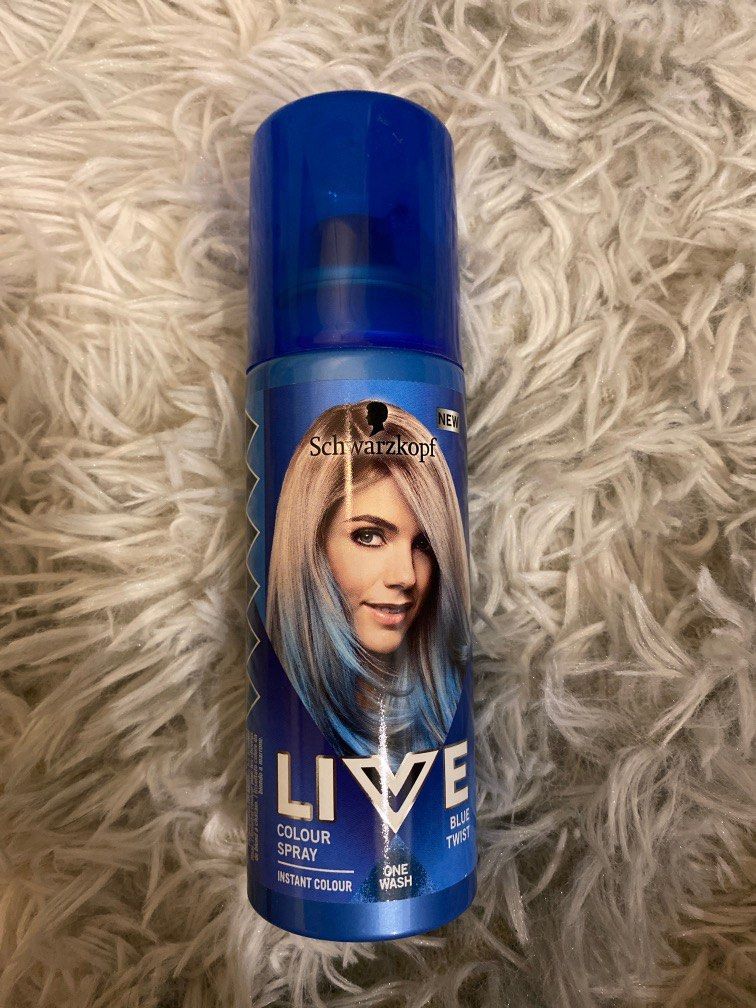 Schwarzkopf Hair Colour Spray (Blue), Beauty & Personal Care, Hair on