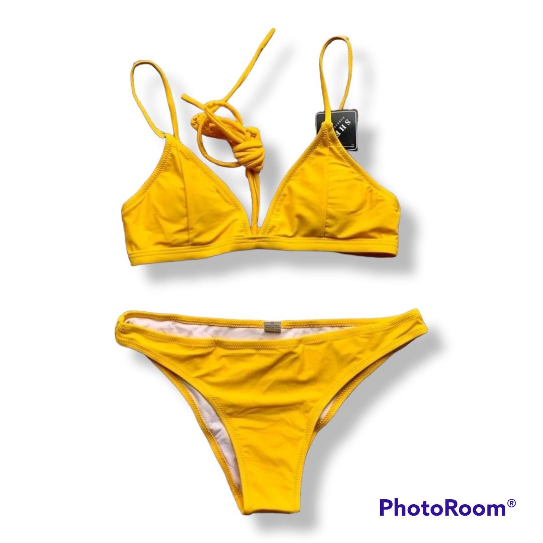 Yellow swimsuit cheap two piece